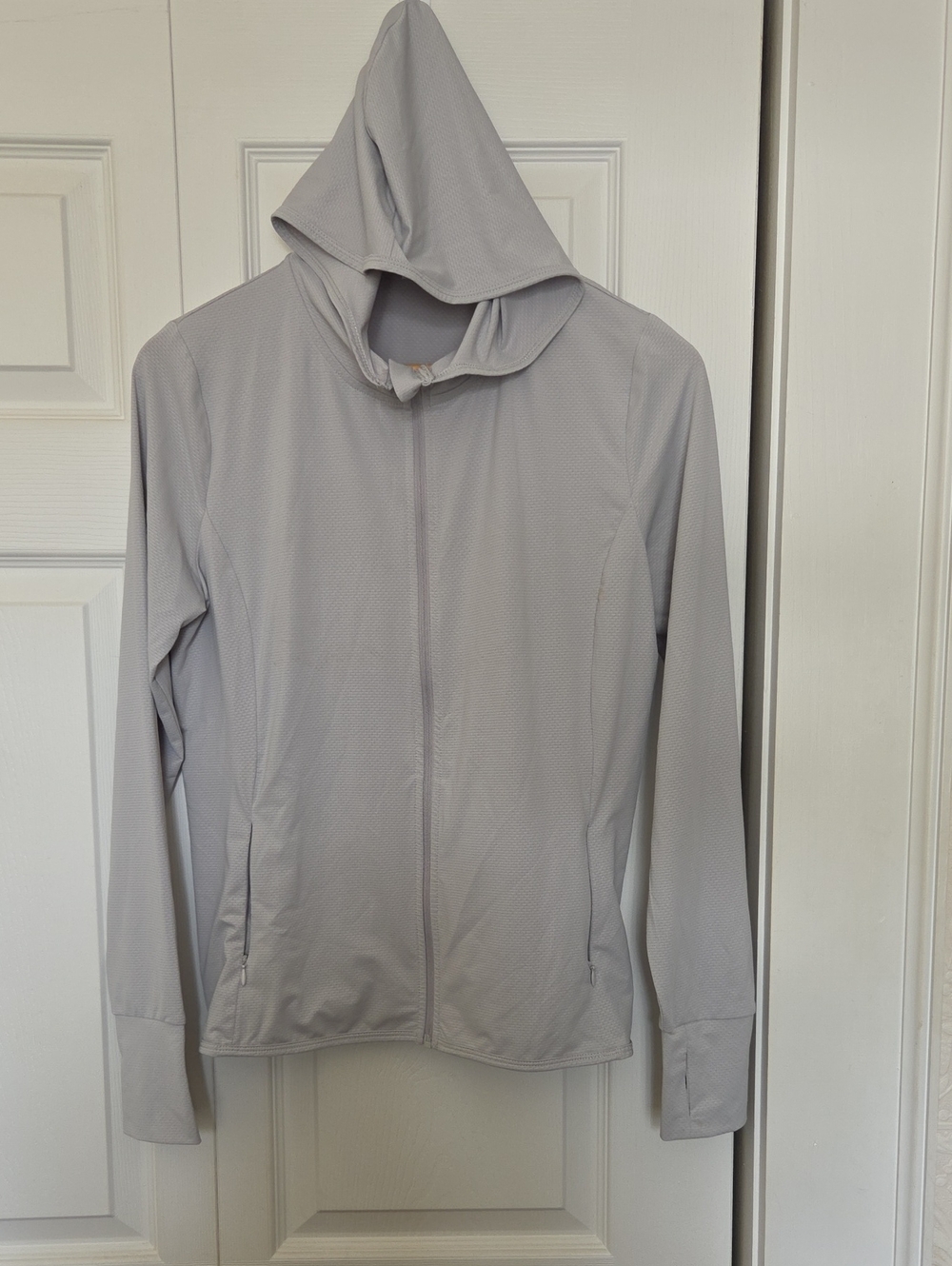 Light Gray Men's Hooded Zip Jacket